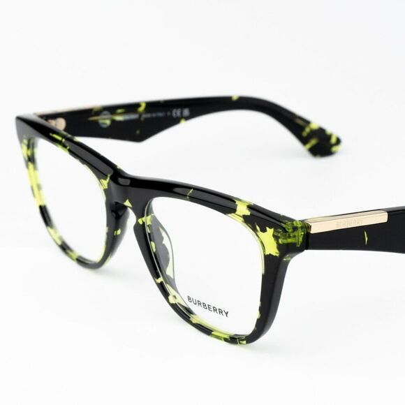 NEW Burberry BE2409 4124  Green Havana Square Unisex Eyeglasses BE 2409 - Picture 7 of 10